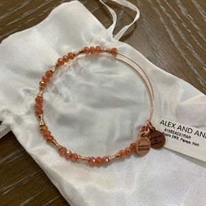 Alex and Ani Ripple Bracelet Papaya Rose Gold Stackable